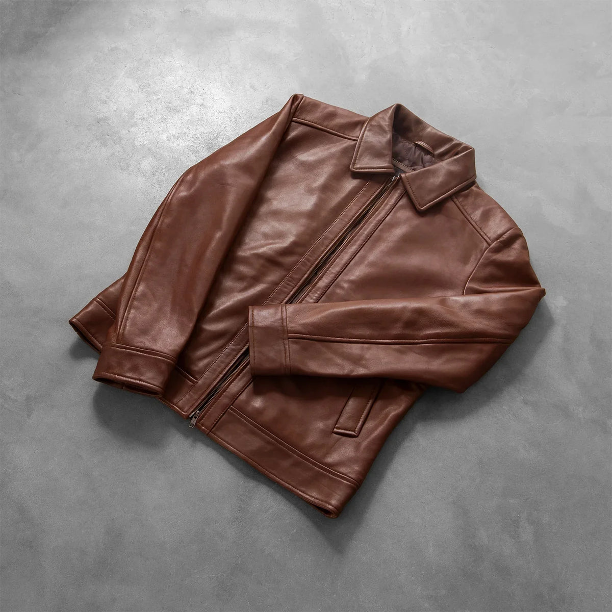 Inferno Leather Brown Jacket – Vue produit alternative 7