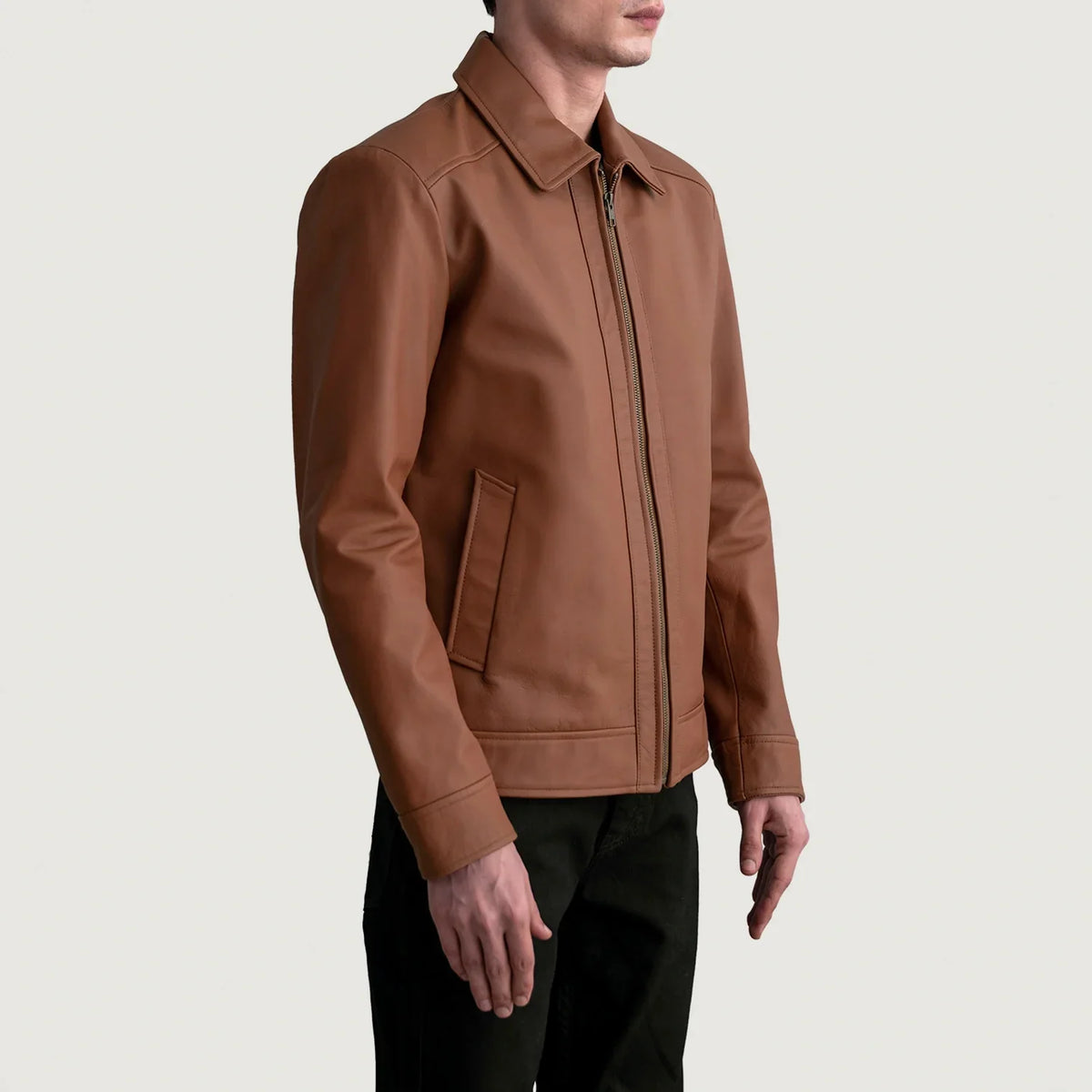 Inferno Leather Brown Jacket – Vue produit alternative 2