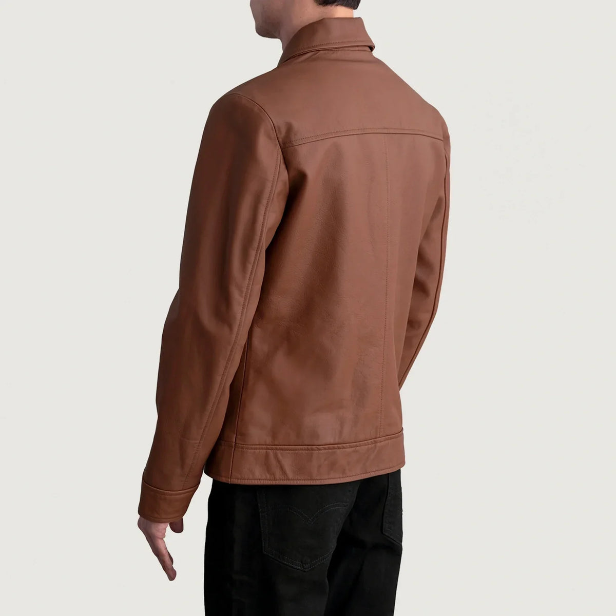 Inferno Leather Brown Jacket – Vue produit alternative 6