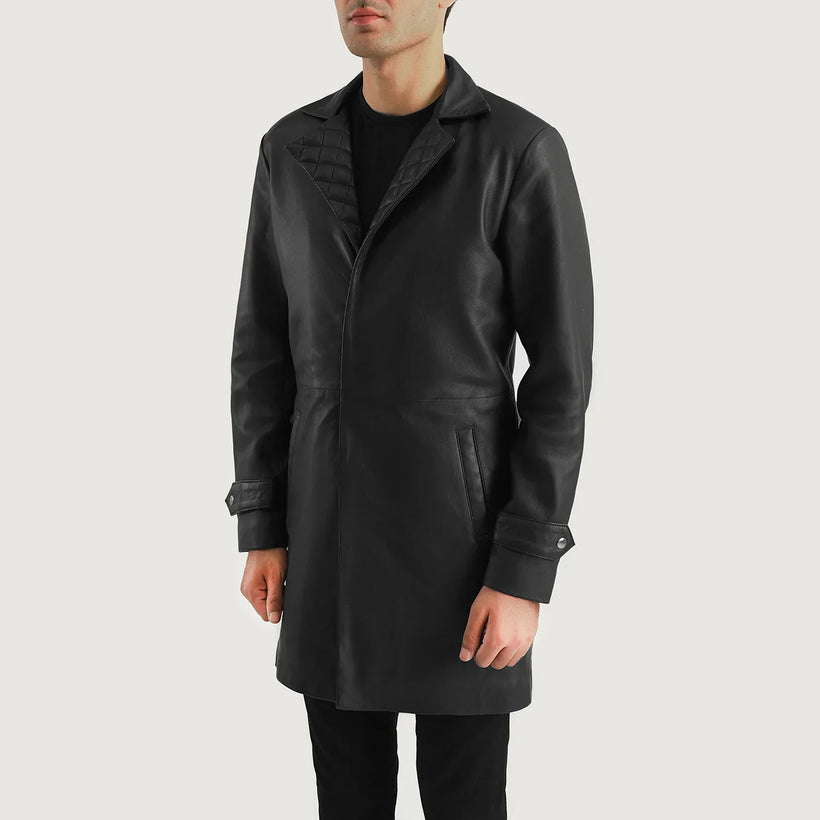 Infinity Manteau en Cuir pour Homme