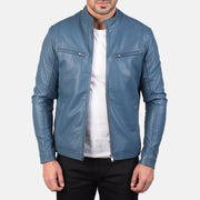 Ionic Veste Motard en Cuir pour Homme – Vue produit alternative 1