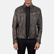 Ionic Veste Motard en Cuir pour Homme – Vue produit alternative 1