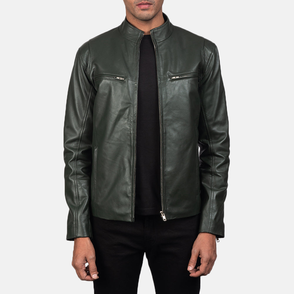 Ionic Veste Motard en Cuir pour Homme – Vue produit alternative 1