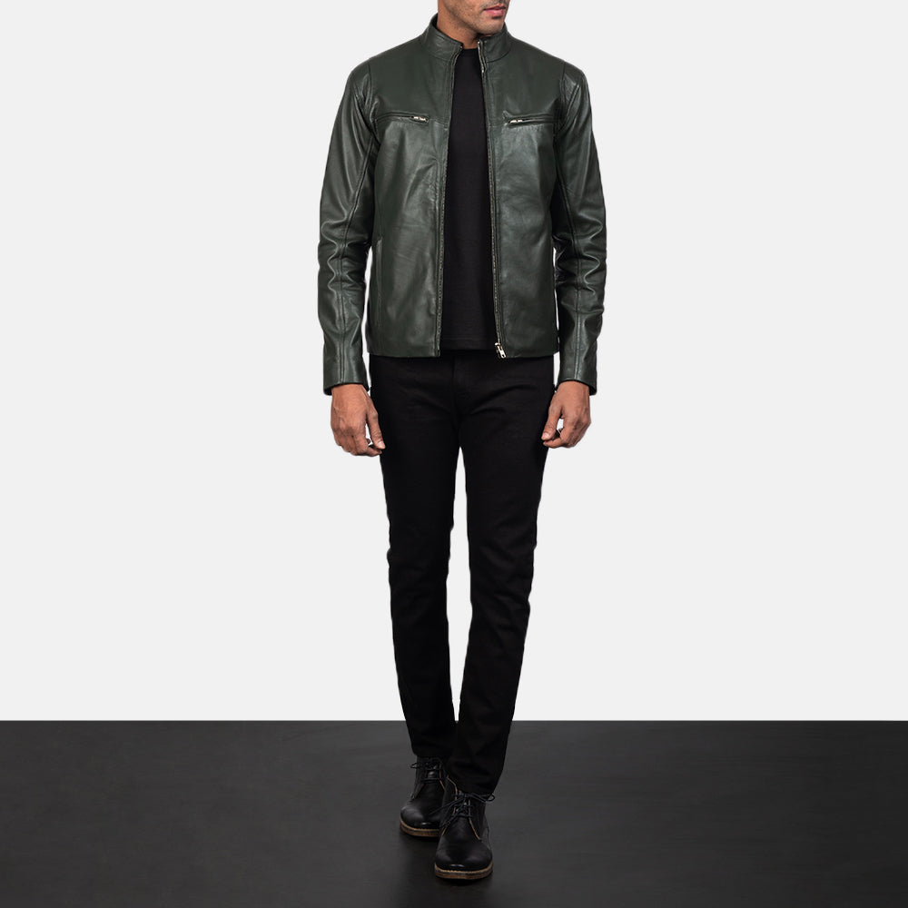 Ionic Veste Motard en Cuir pour Homme – Vue produit alternative 4