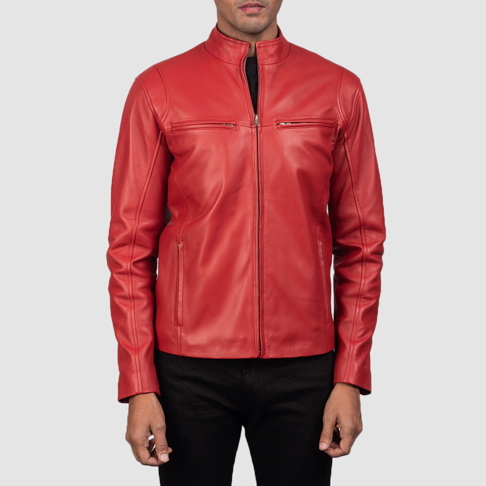Ionic Veste Motard en Cuir pour Homme – Vue produit alternative 3