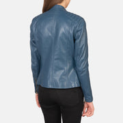 Kelsee Veste Motard en Cuir pour Femme – Vue produit alternative 5