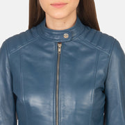 Kelsee Veste Motard en Cuir pour Femme – Vue produit alternative 6