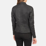 Kelsee Veste Motard en Cuir pour Femme – Vue produit alternative 5