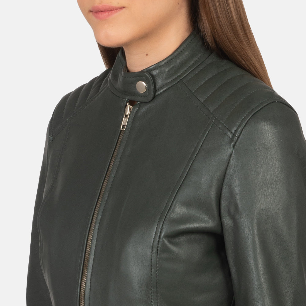 Kelsee Veste Motard en Cuir pour Femme – Vue produit alternative 6