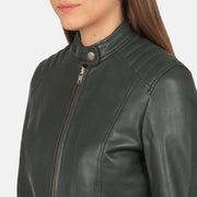 Kelsee Veste Motard en Cuir pour Femme – Vue produit alternative 6