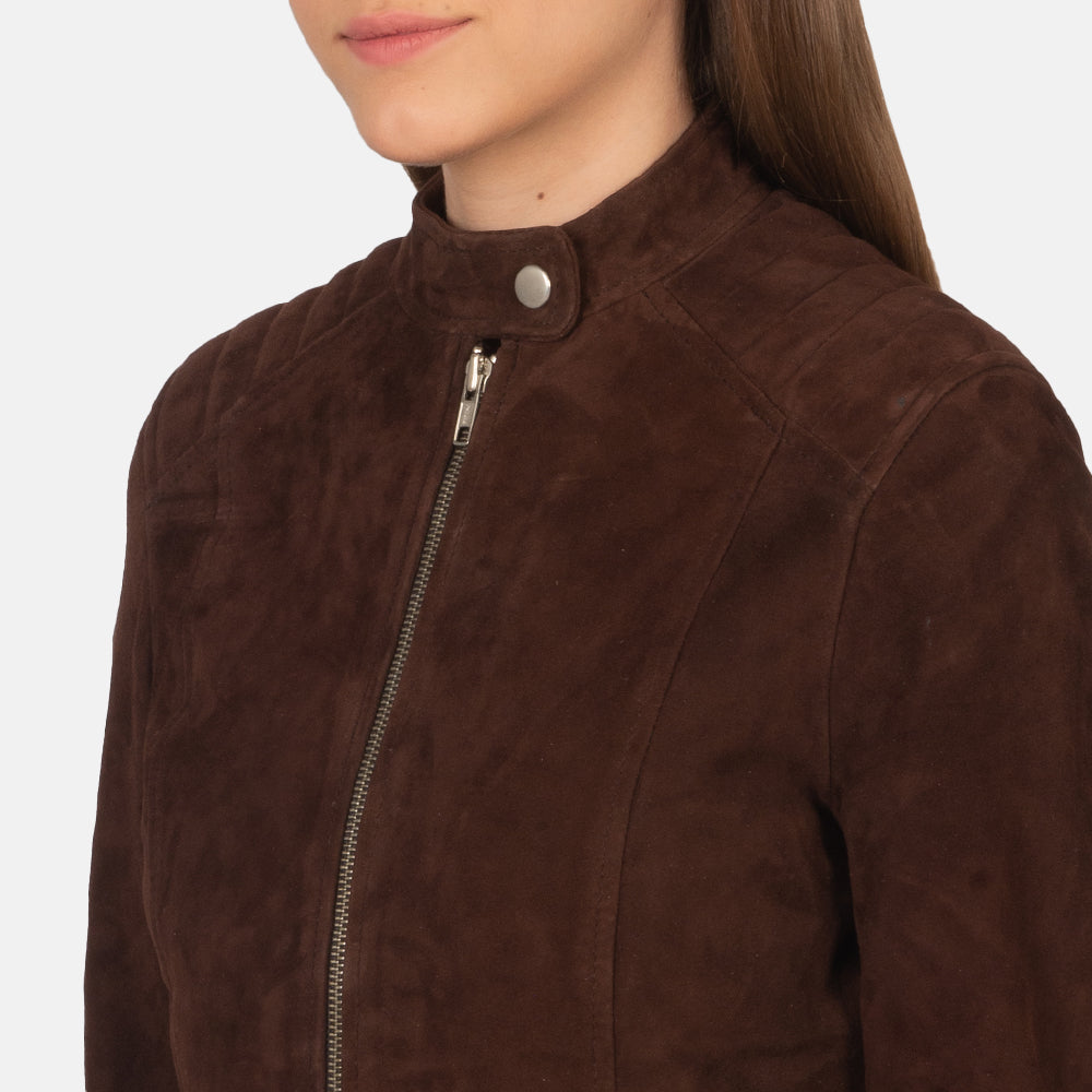 Kelsee Veste Motard en Cuir pour Femme – Vue produit alternative 6