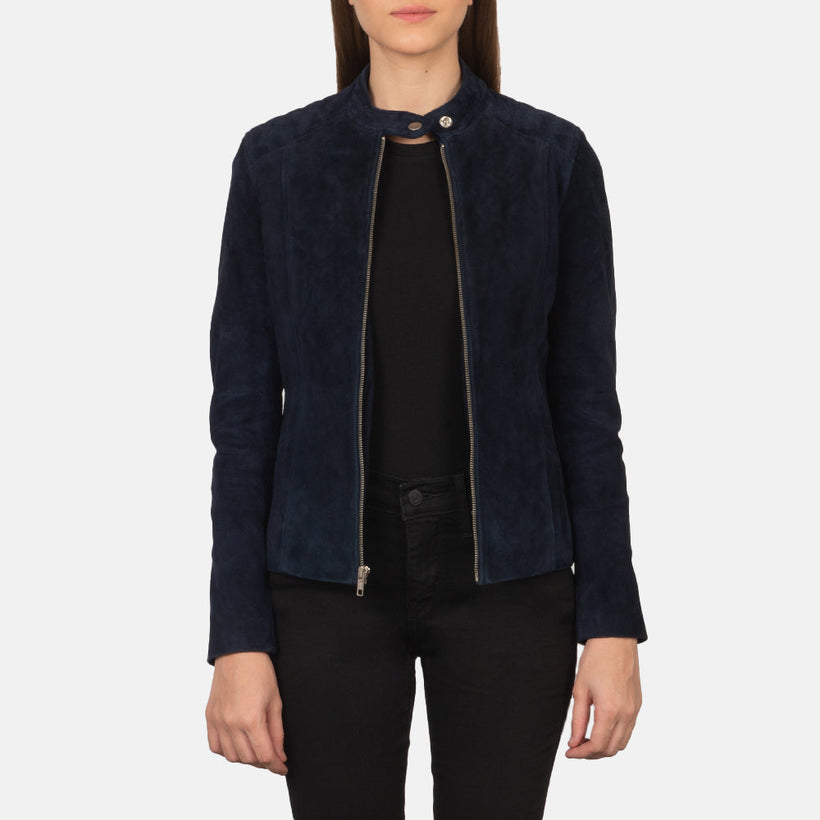 Kelsee Veste Motard en Cuir pour Femme