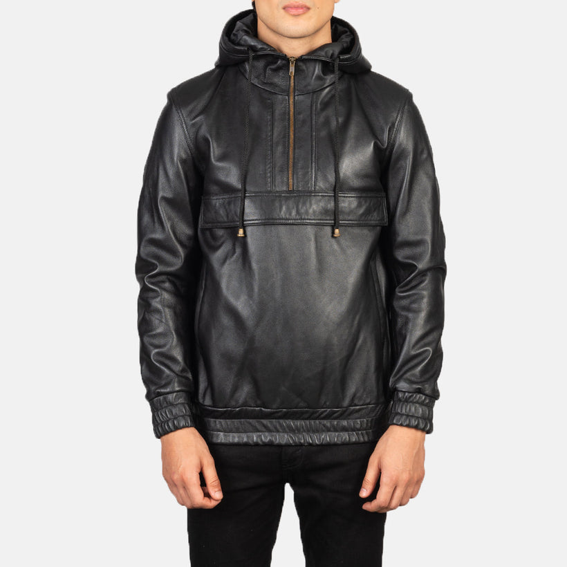 Kenton Hooded Veste en Cuir pour Homme