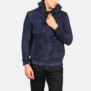 Kenton Hooded Veste en Cuir pour Homme – Vue produit alternative 4