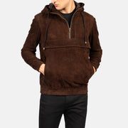 Kenton Hooded Veste en Cuir pour Homme – Vue produit alternative 1