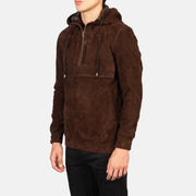 Kenton Hooded Veste en Cuir pour Homme – Vue produit alternative 2