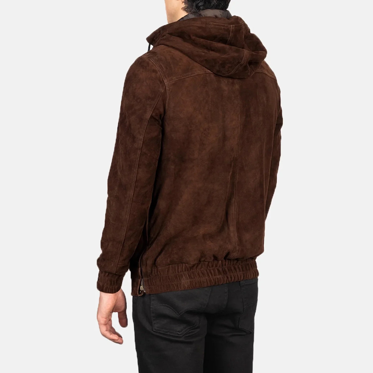 Kenton Hooded Veste en Cuir pour Homme – Vue produit alternative 5