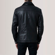 Vue détaillée of Shirt &amp; Zipper Hardware on Klen Brown Classic Jacket For Men