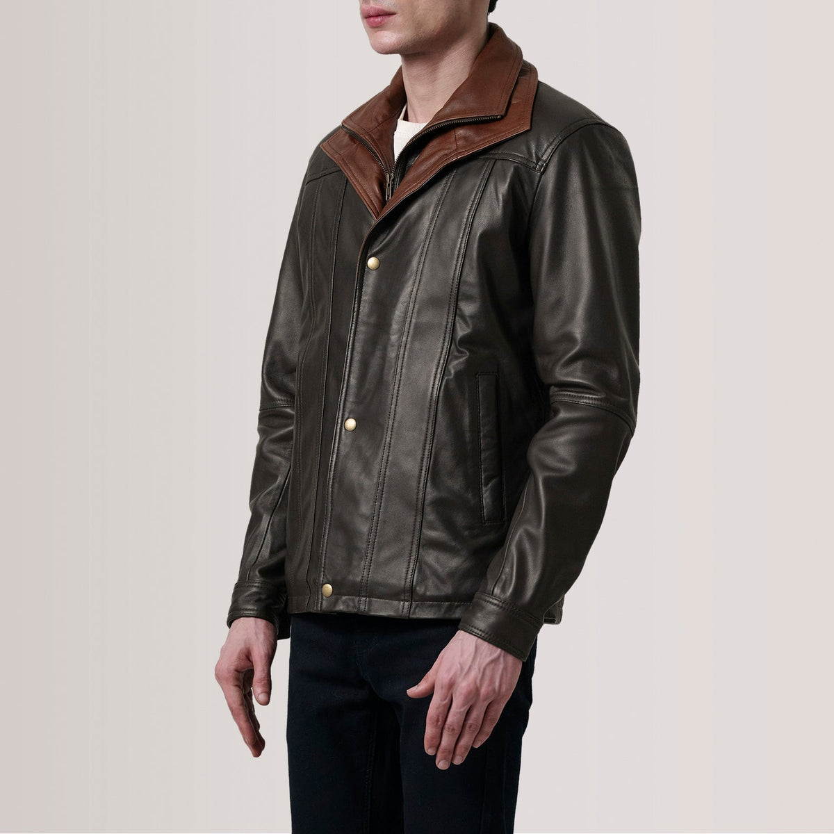 Klen Veste en Cuir pour Homme – Vue produit alternative 3
