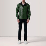 Klen Veste en Cuir pour Homme – Vue produit alternative 2