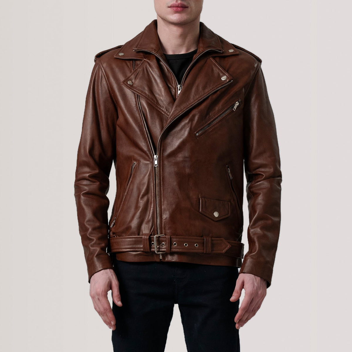
Authentic Sheepskin Burnished with Burnished Finish Grain Texture & Heavy-Duty Seam Stitching Detail