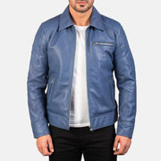 
Lavendard Brown Leather Biker Jacket in Brown Cowhide Leather - Vue de face & silhouette ajustée | Acheter en ligne
