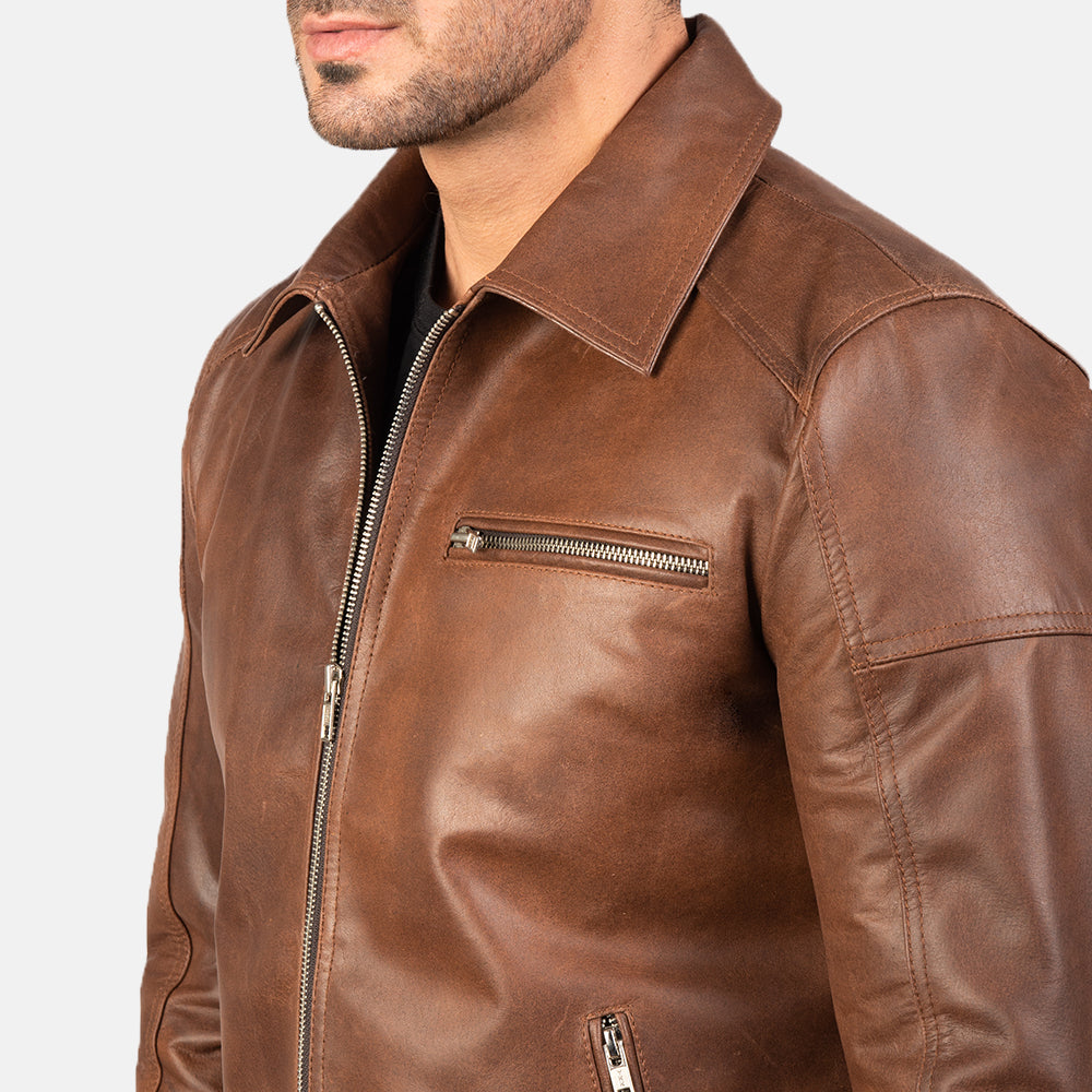 
Lavendard Veste Motard en Cuir pour Homme – alternate product view 5