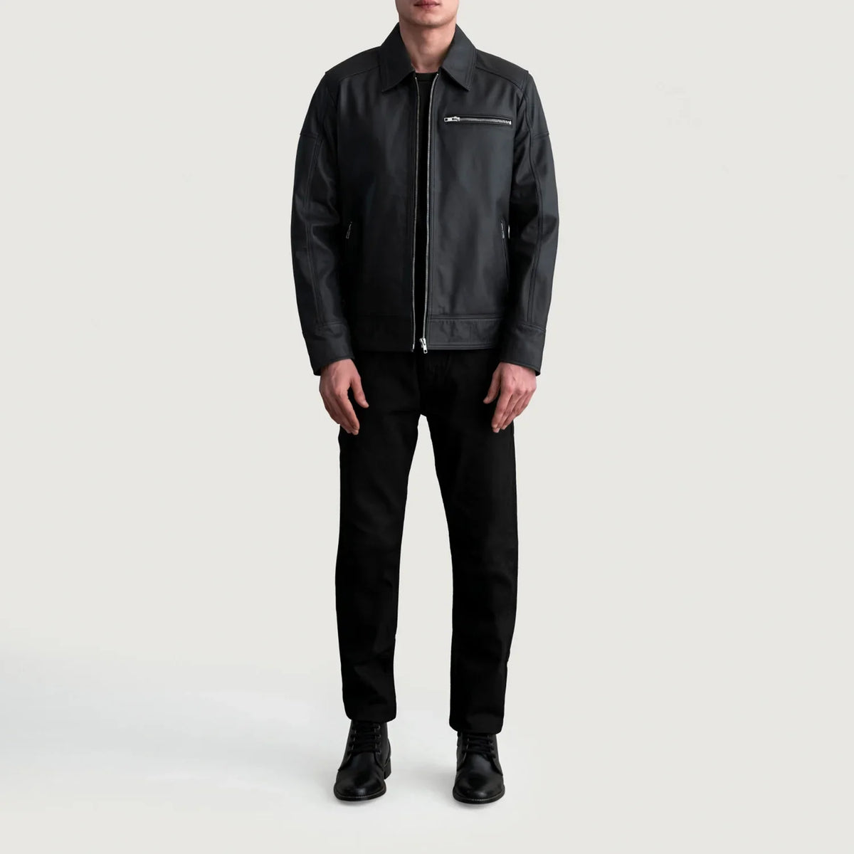 
Lavendard Veste Motard en Cuir pour Homme – alternate product view 4