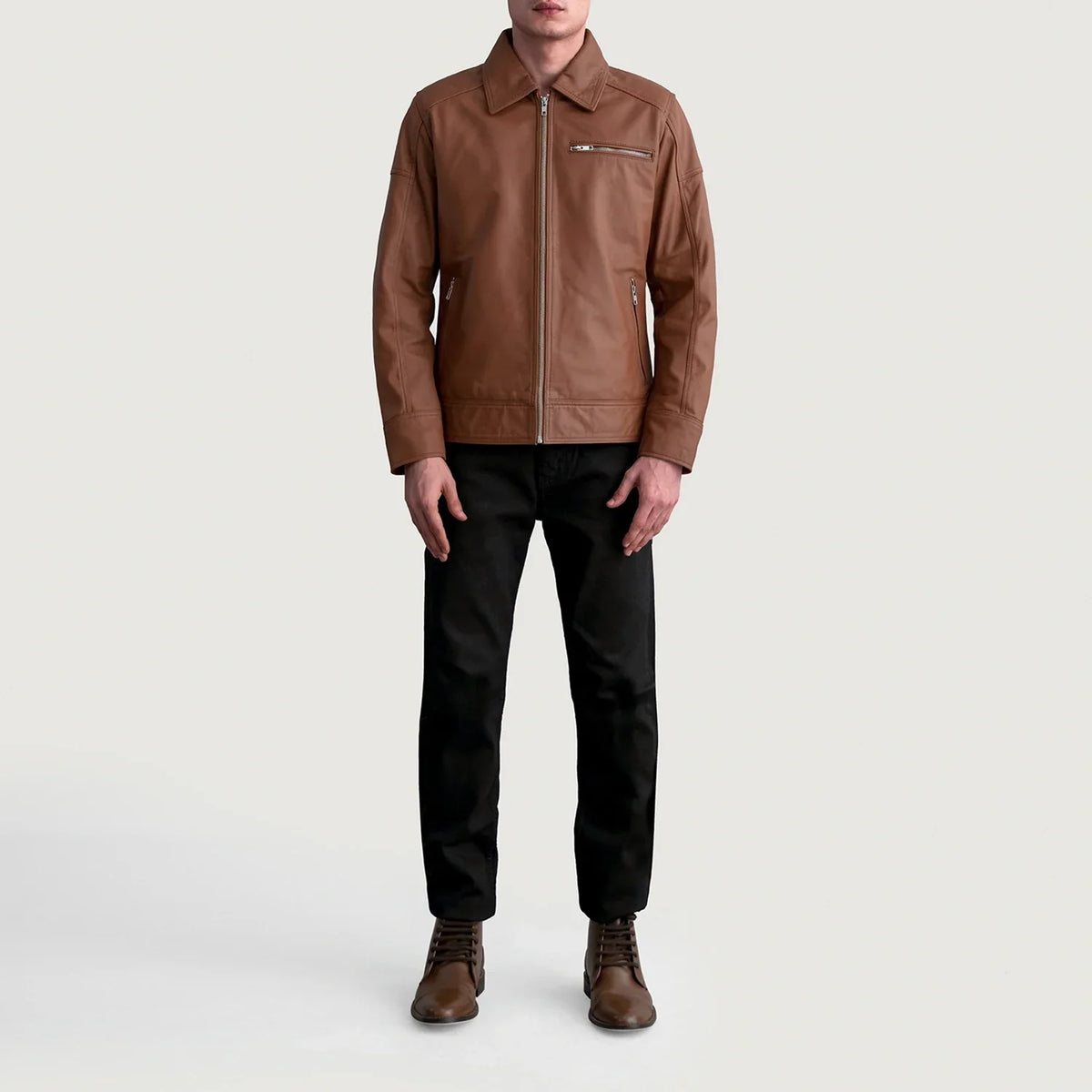 
Lavendard Veste Motard en Cuir pour Homme – alternate product view 4