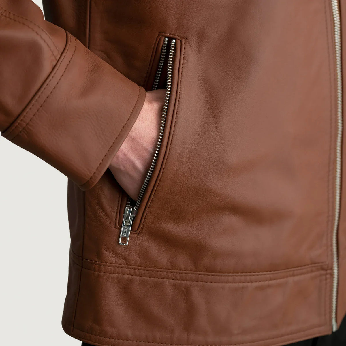 
Lavendard Veste Motard en Cuir pour Homme – alternate product view 5