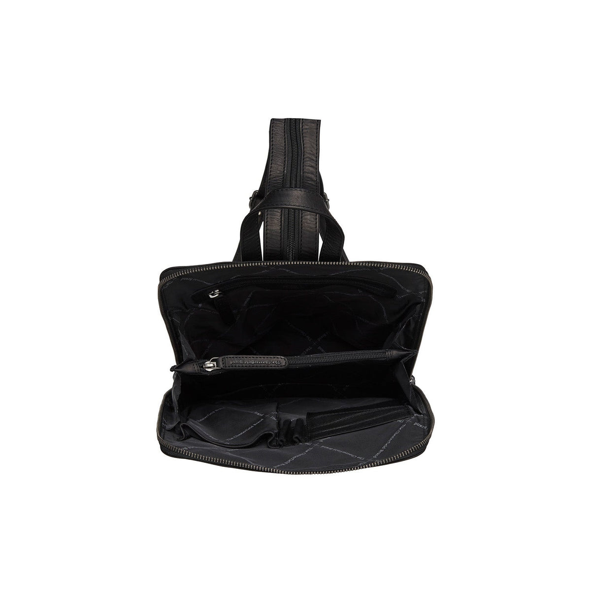 Amanda Full-Grain Leather Backpack - Structured Side Profile Showing Gusset Depth & Expansion Capacity