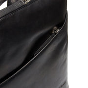Classic 100% Full-Grain leather Backpack - Rear Perspective Showing Reinforced Leather Straps &amp; Stitching