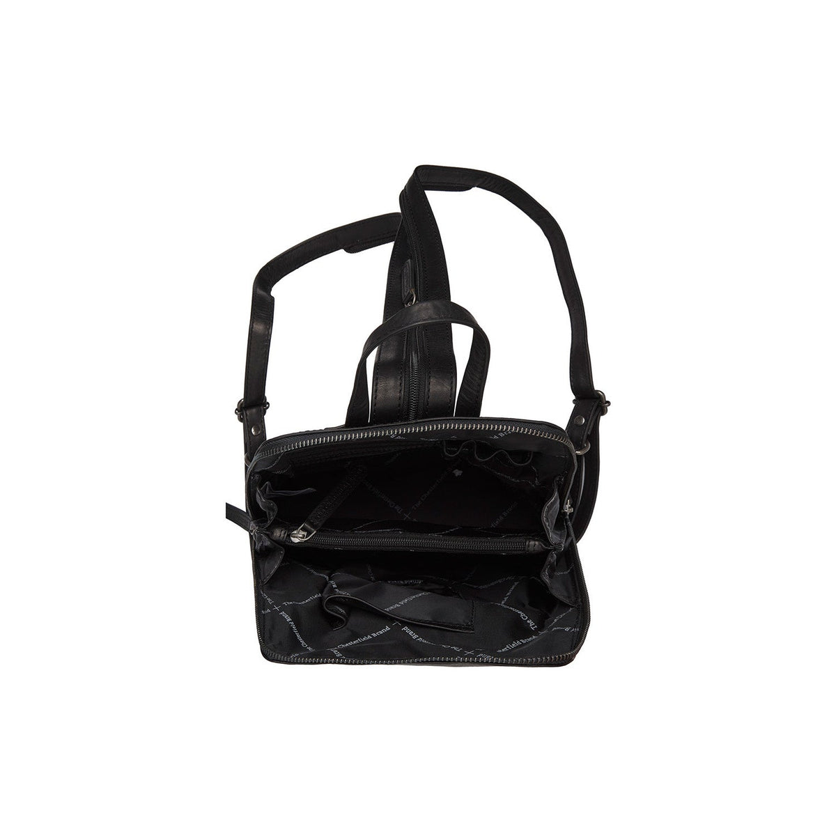 Claire Full-Grain Leather Backpack pour Femme - Structured Side Profile Showing Gusset Depth &amp; Expansion Capacity