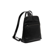 Linford Full-Grain Leather Backpack pour Femme in Classic 100% Full-Grain Leather - Full Exterior Front Profile View | Acheter en ligne