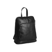 Naomi Full-Grain Leather Backpack pour Femme in Classic 100% Full-Grain Leather - Full Exterior Front Profile View | Acheter en ligne