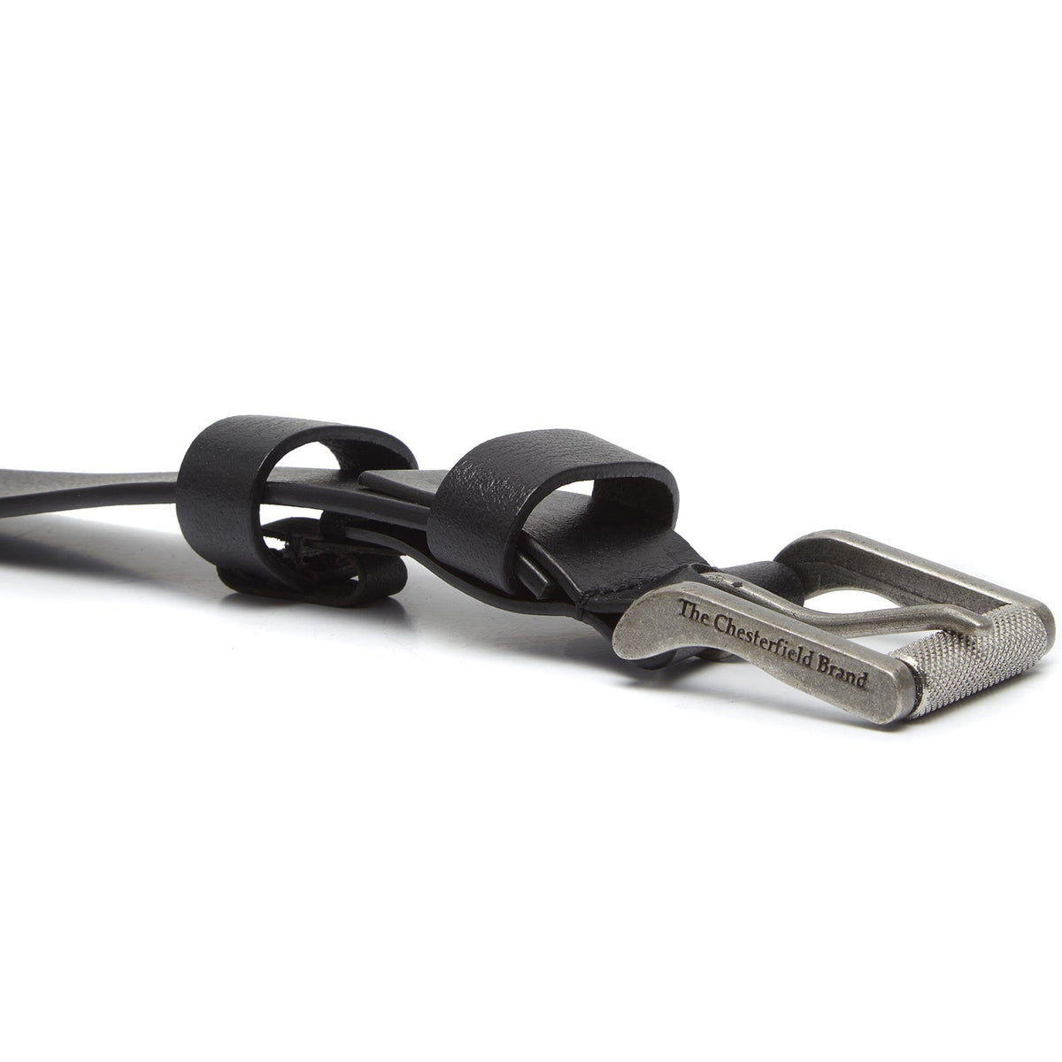
Solid Antique Brass Hardware & Heavy-Duty Dual Zipper Detail on Aayden Cuir Pleine Fleur Belt pour Homme
