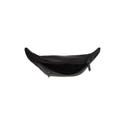 
Brana Sac banane en cuir pleine fleur - Profil latéral structuré montrant la profondeur du soufflet