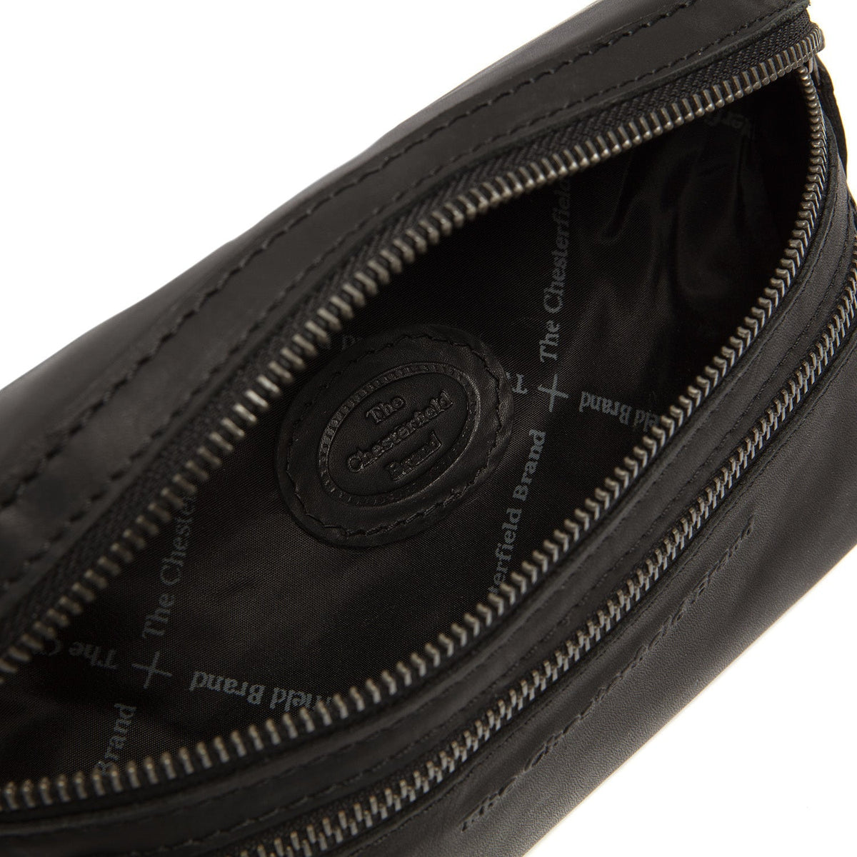 Toronto Cuir pleine fleur Belt Bag - Structured Side Profile Showing Gusset Depth &amp; Expansion Capacity
