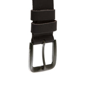 Copper Full-Grain Ceinture en Cuir pour Homme - Structured Side Profile Showing Gusset Depth &amp; Expansion Capacity