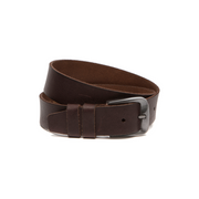 Solid Antique Brass Hardware &amp; Heavy-Duty Dual Zipper Detail on Copper Full-Grain Ceinture en Cuir pour Homme