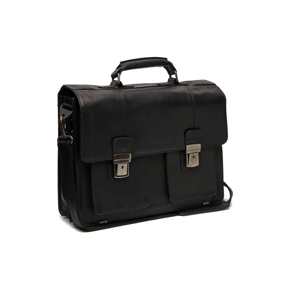 Springfield Full-Grain Leather Briefcase pour Femme in Classic 100% Full-Grain Leather - Full Exterior Front Profile View | Acheter en ligne