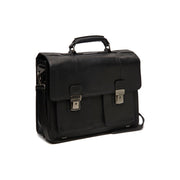 Springfield Full-Grain Leather Briefcase pour Femme in Classic 100% Full-Grain Leather - Full Exterior Front Profile View | Acheter en ligne