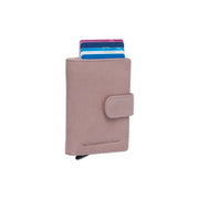 Kaunas Full-Grain Leather Card Holder pour Femme in Classic 100% Full-Grain Leather - Full Exterior Front Profile View | Acheter en ligne