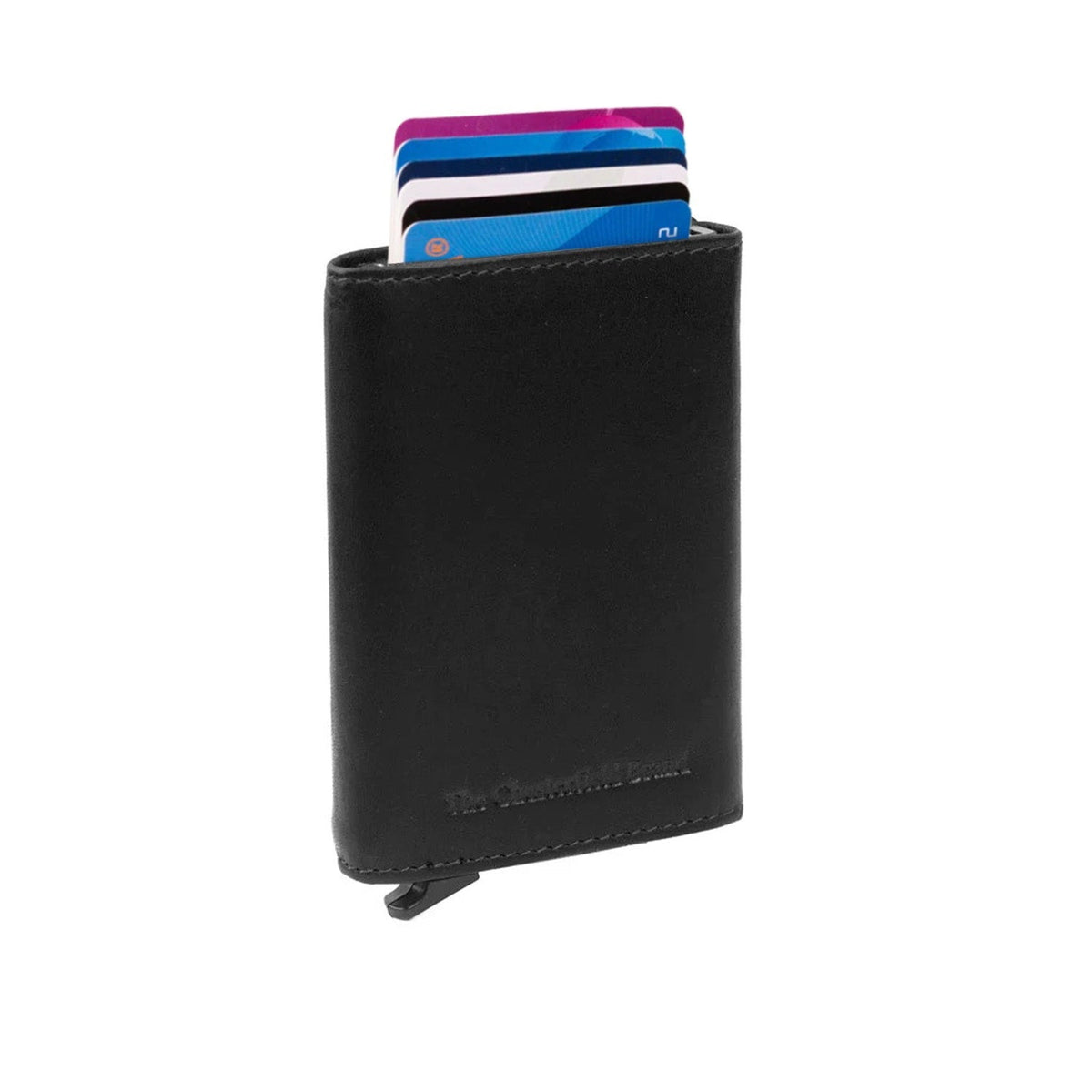 Lancaster Full-Grain Leather Card Holder in Classic 100% Full-Grain Leather - Full Exterior Front Profile View | Acheter en ligne