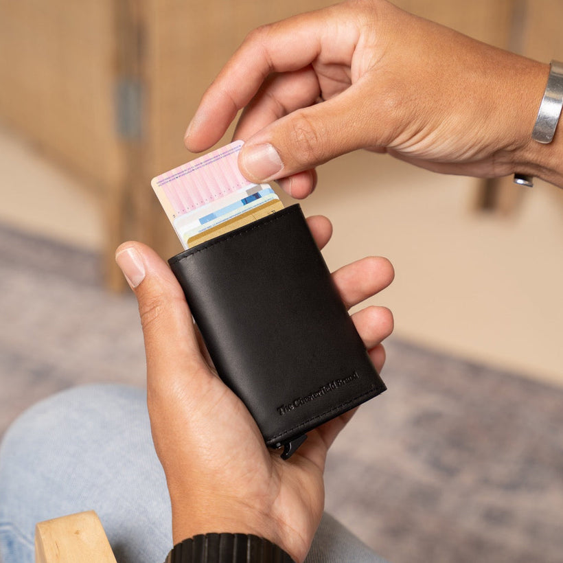 Lancaster Full-Grain Leather Card Holder pour Femme