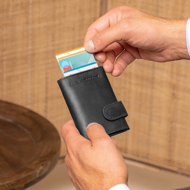 Leicester Full-Grain Leather Card Holder pour Femme