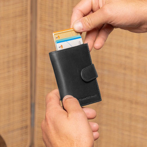 Leipzig Full-Grain Leather Card Holder pour Femme