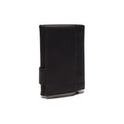 Solid Antique Brass Hardware &amp; Heavy-Duty Dual Zipper Detail on Mannheim Full-Grain Leather Card Holder pour Femme
