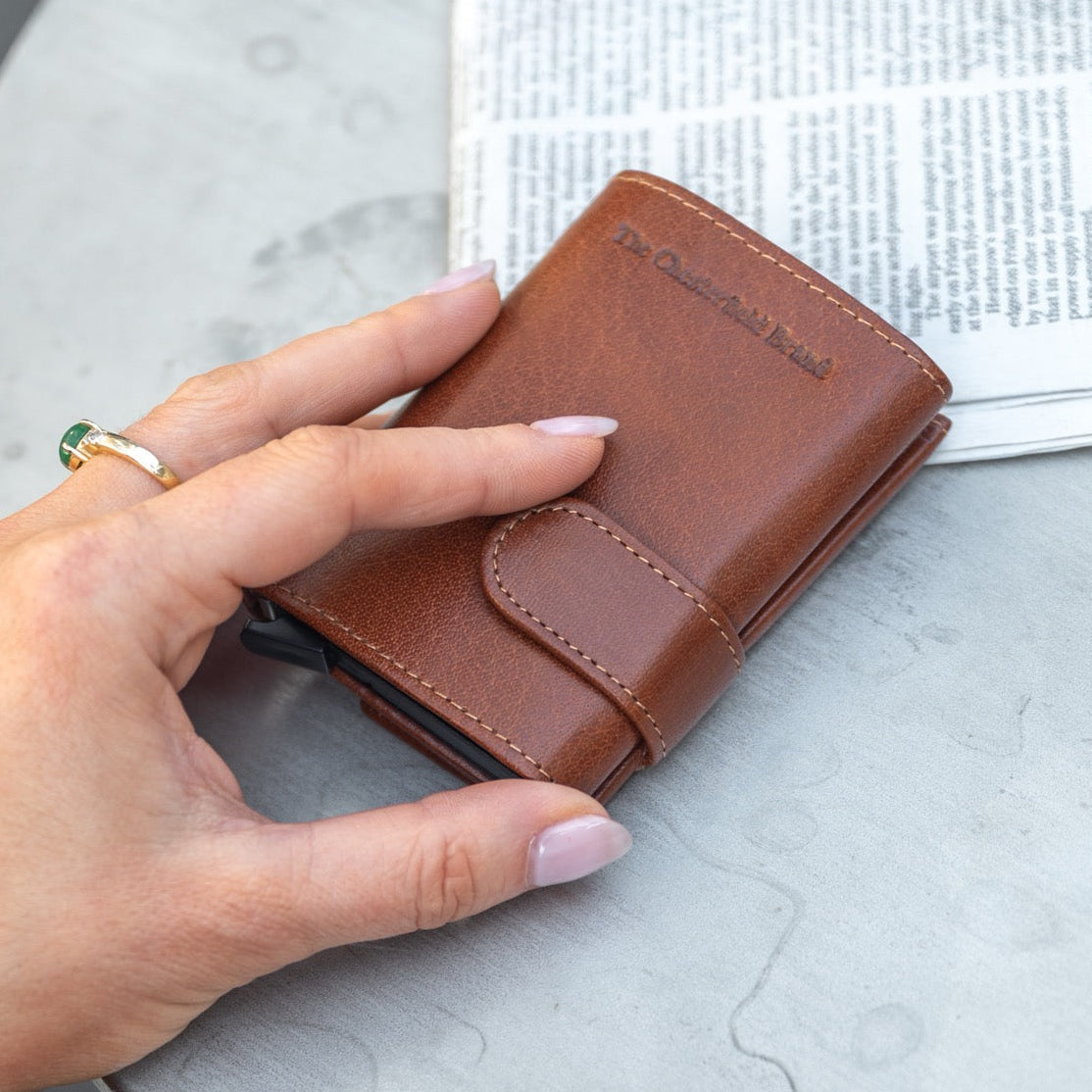 Mannheim Full-Grain Leather Card Holder pour Femme – Vue produit alternative 2