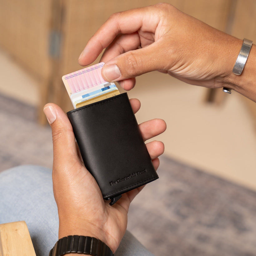 Palma Full-Grain Leather Card Holder pour Femme